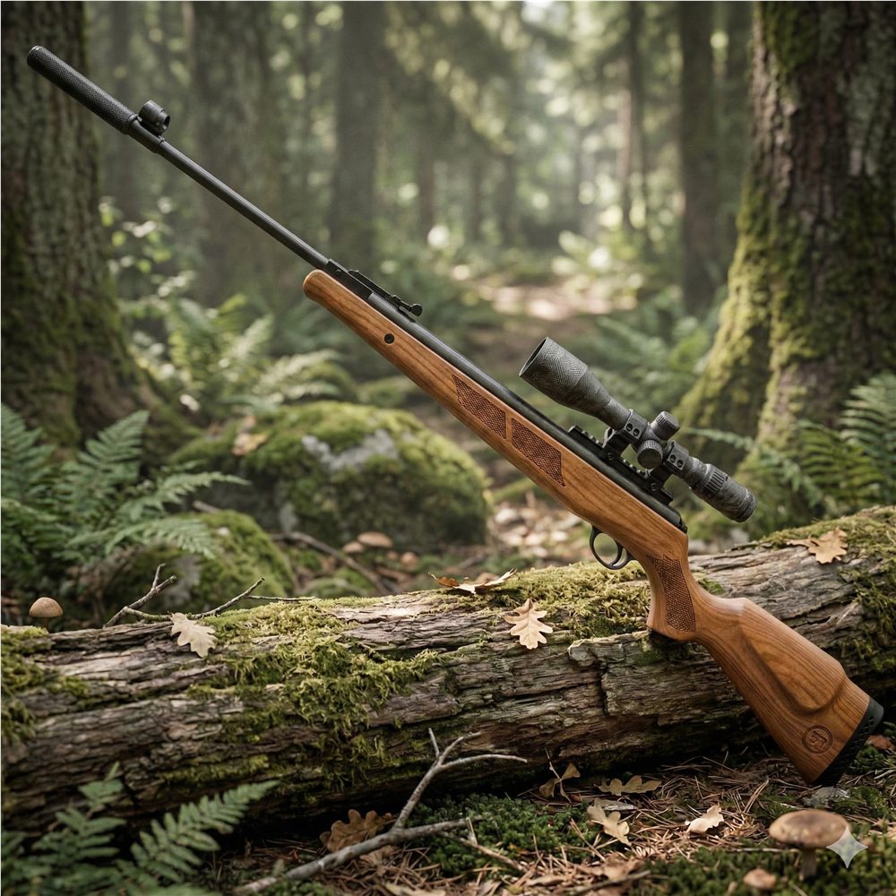 Carabina Rossi Black Bear Big Bore em ambiente de mata
